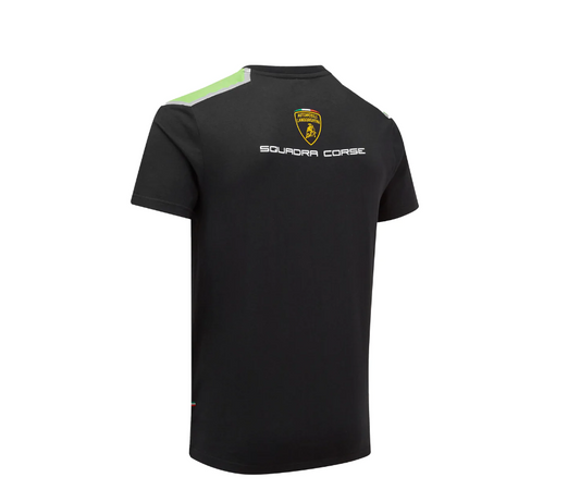 LAMBORGHINI SQUADRA CORSE MEN'S TEAM T-SHIRT BLACK